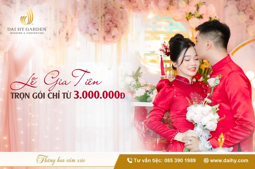 Liên Hệ Ngay Hotline 085 390 1989 Để Tổ Chức Lễ Gia Tiên & Tiệc Cưới - Trọn Vẹn Ngày Chung Đôi
